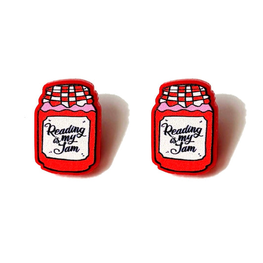 Reading Is My Jam Post Earrings