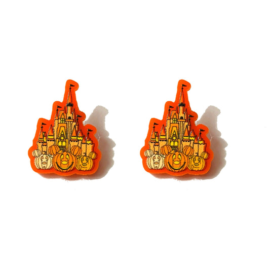 Halloween Castle Post Earrings