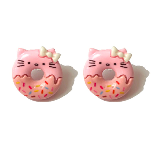 Kitty Donut Post Earrings