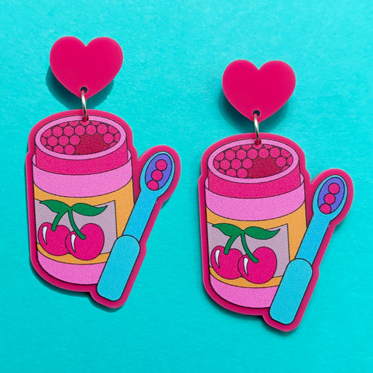 Baby Doll Cherries Drop Earrings