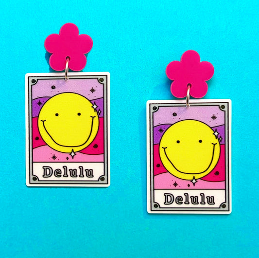 Delulu Tarot Card Drop Earrings