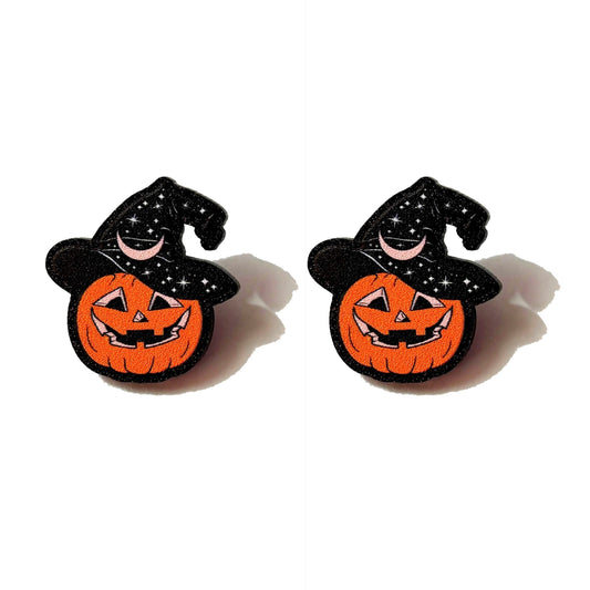 Witchy Jack-O-Lantern Cutie Post Earrings