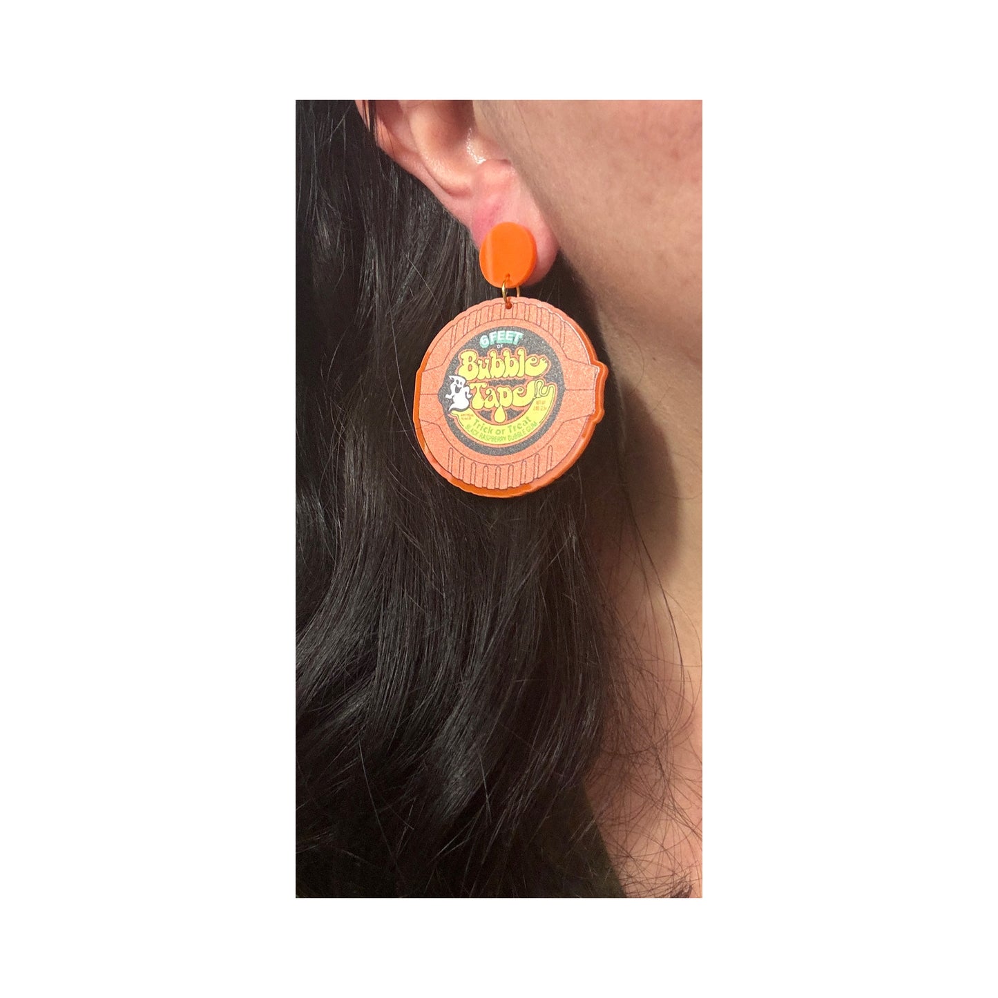 Spooky Bubble Tape Drop Earrings