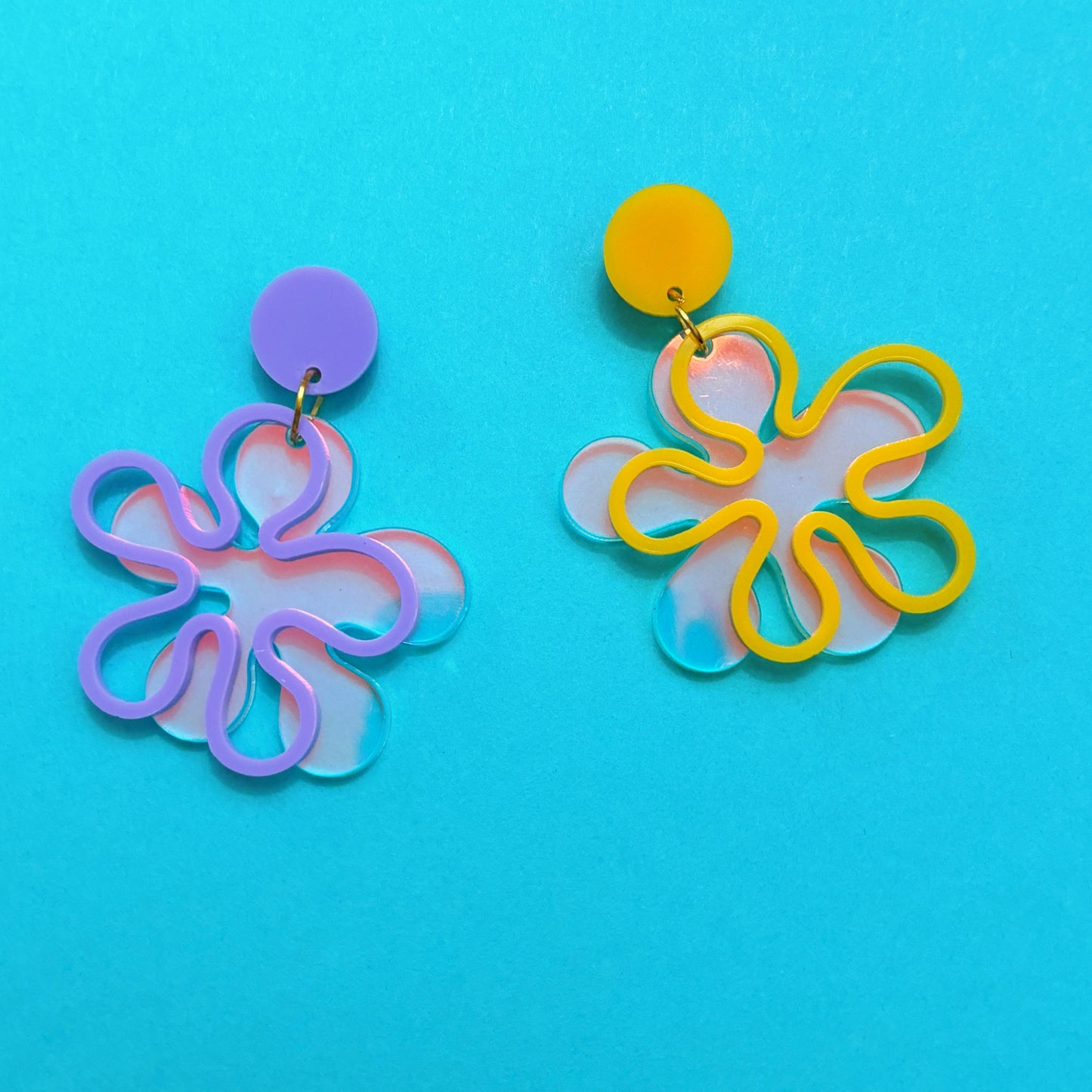 Groovy Flowers Drop Earrings