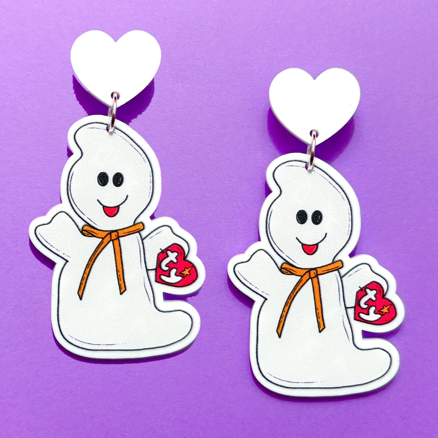 Ghost Bean Pal Drop Earrings