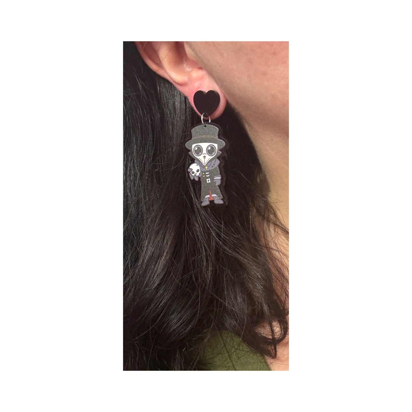 Plague Doctor Cutie Drop Earrings