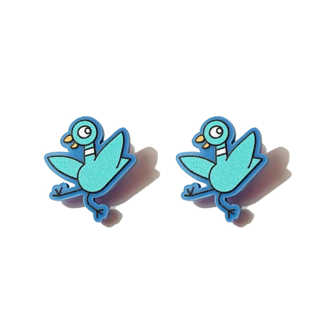 Dancing Pigeon Post Earrings