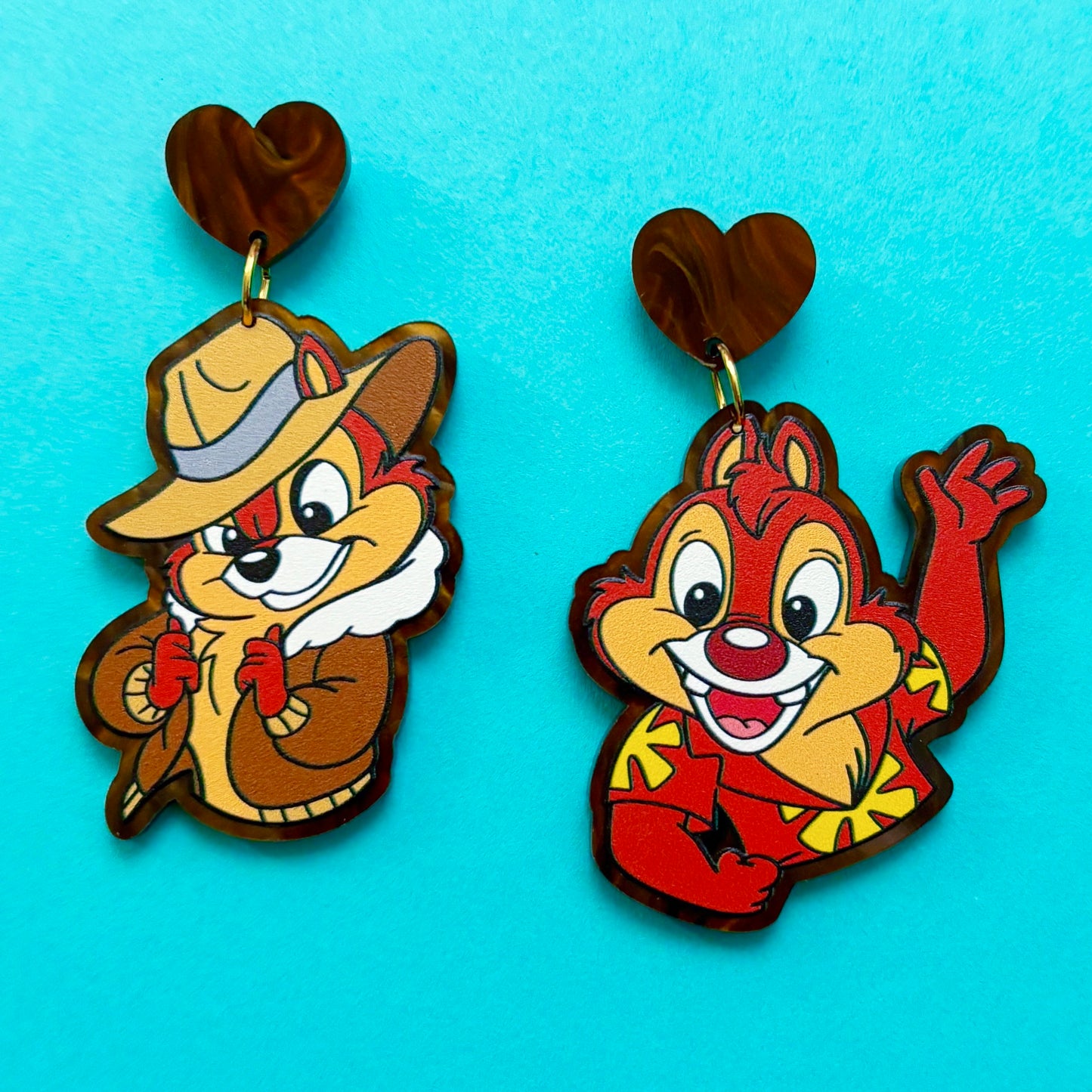 Chipmunk Rangers Acrylic Drop Earrings