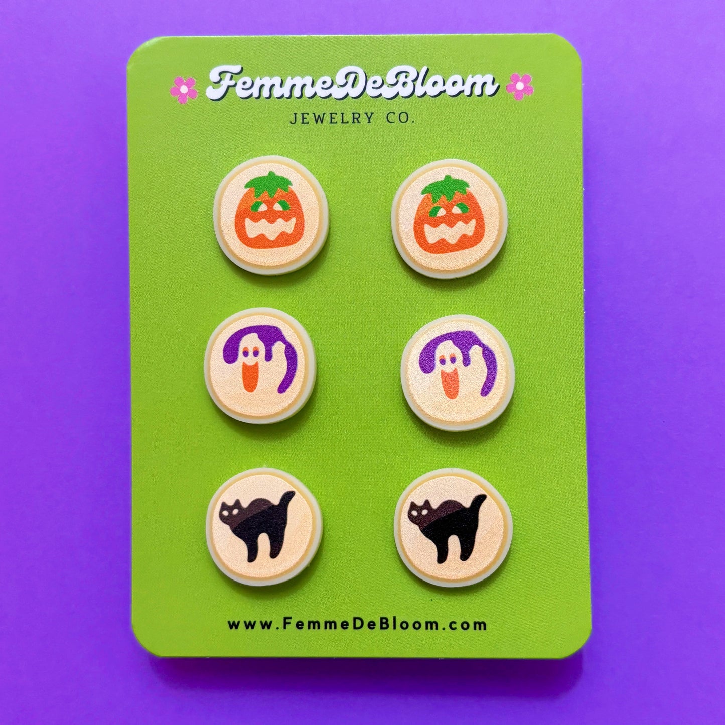 Halloween Cookies Set of 3 Post Earrings