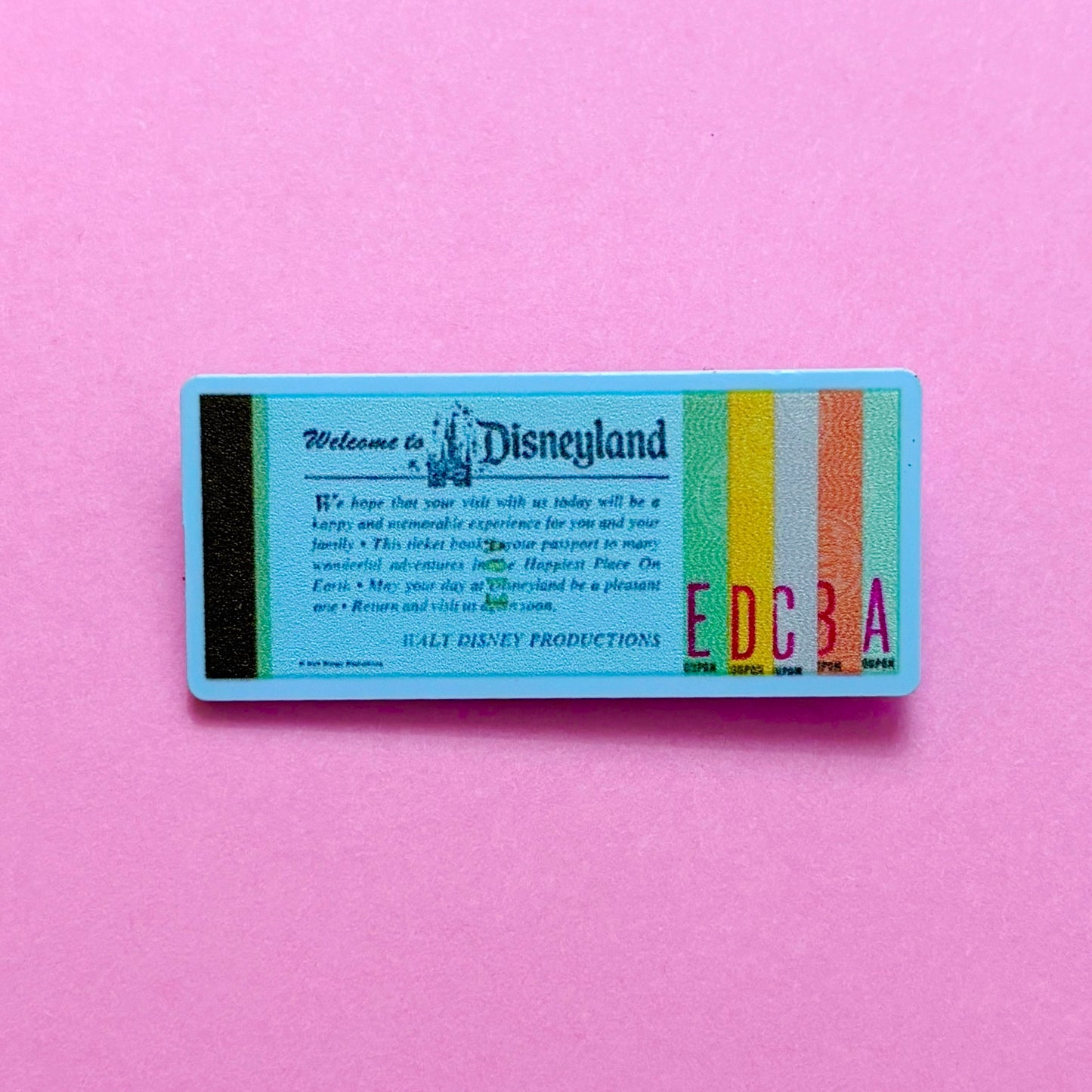 Retro Park Ticket Book Pin