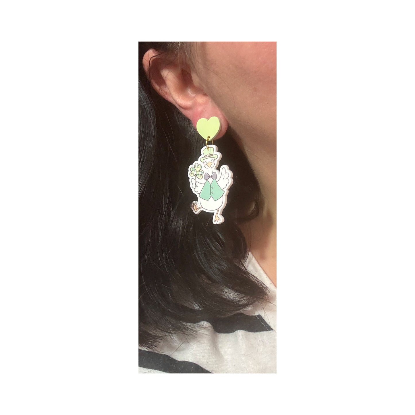 Lucky Silly Goose Drop Earrings