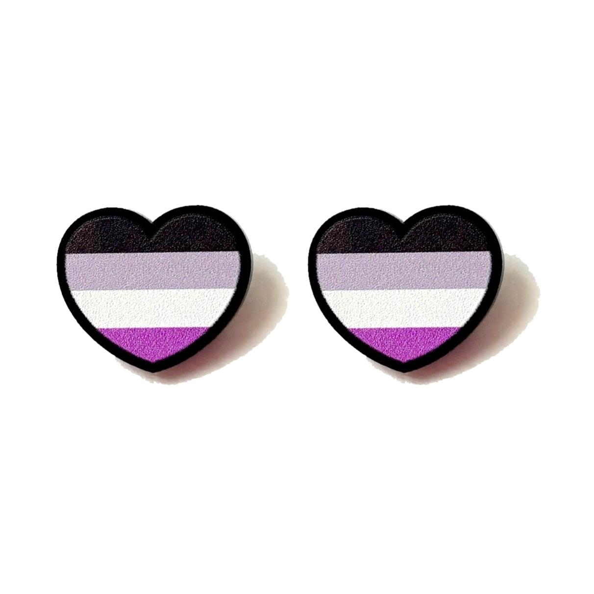 Ace Pride Heart Post Earrings