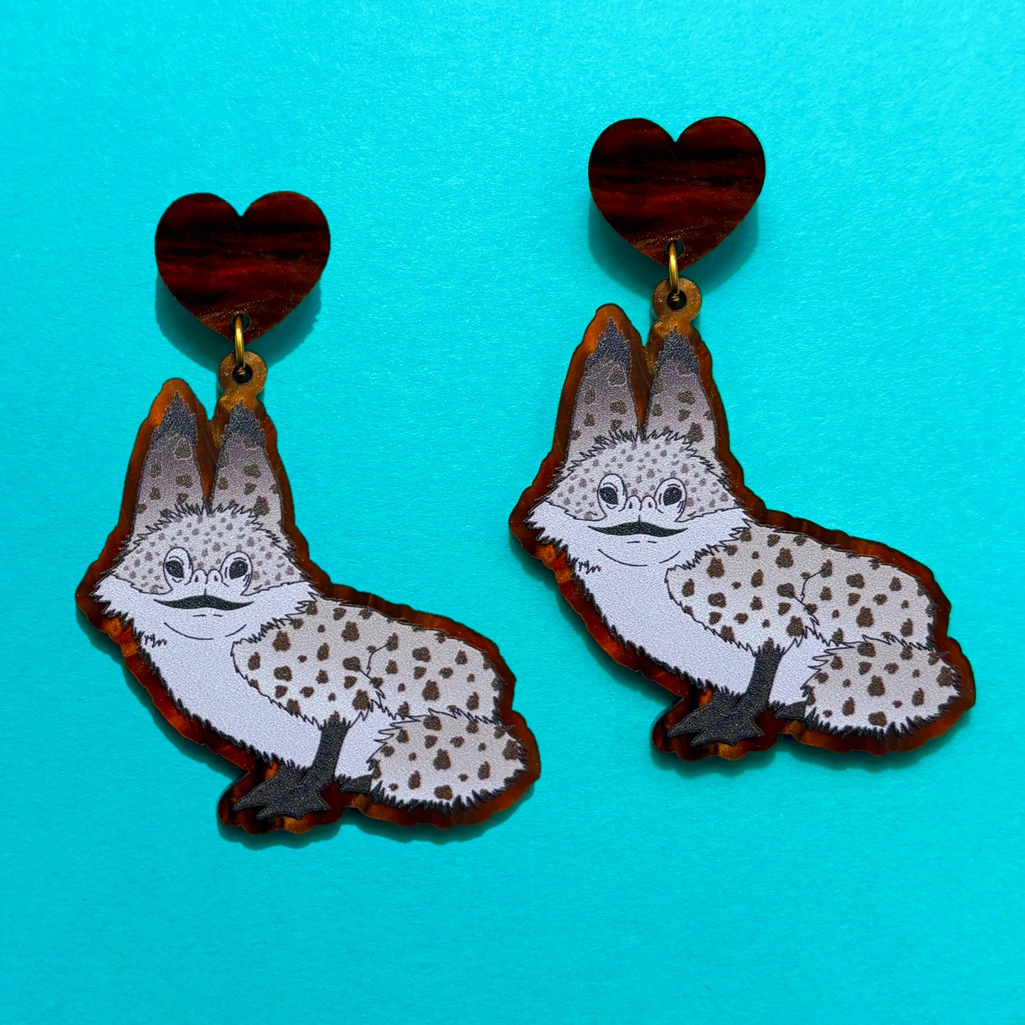Space Cat Drop Earrings
