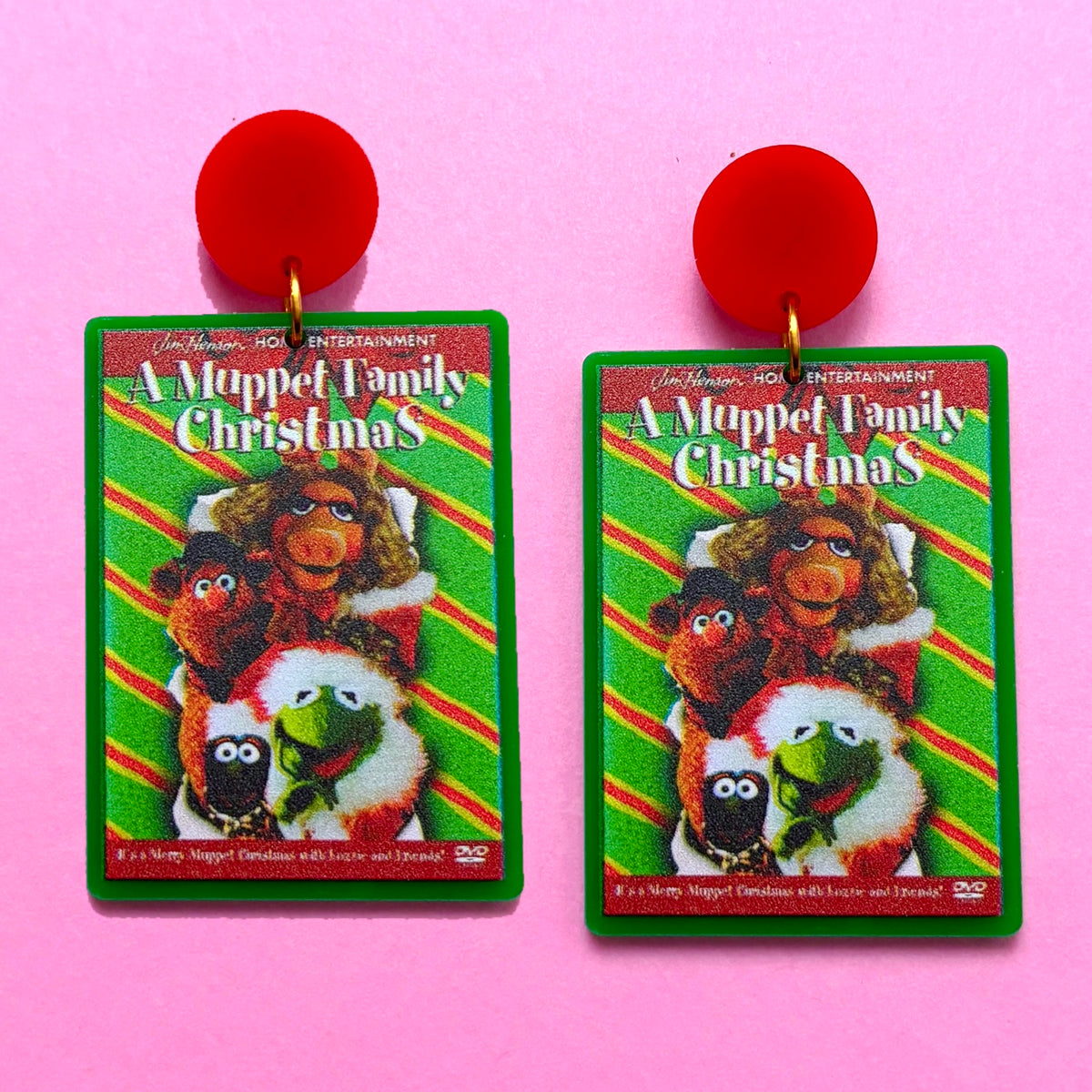 Puppet Family Christmas Drop Earrings