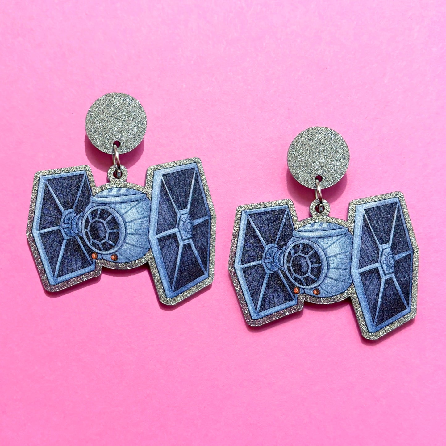 Space Fighter Drop Earrings