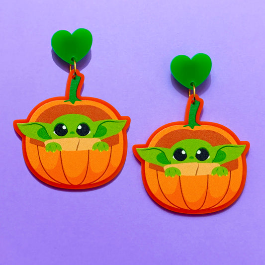 Pumpkin BB Child Drop Earrings