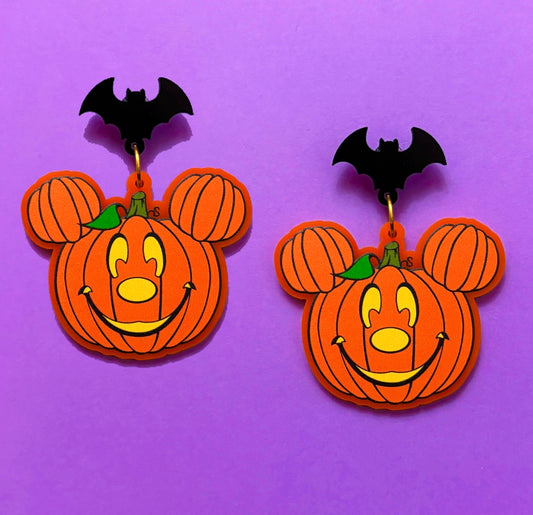 Mouse Pumpkin Classic Drop Earrings