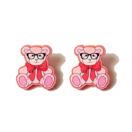 Sweetheart Teddy Bear Post Earrings