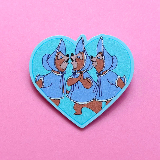 Sun Bonnet Trio Heart Pin