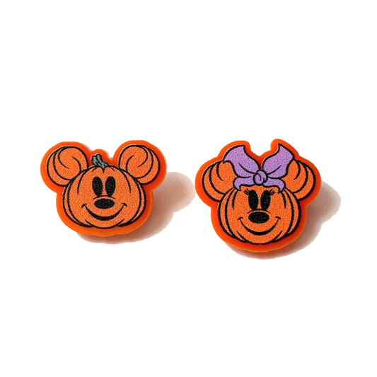 Mouse Pumpkin Cutie Couple Post Earrings