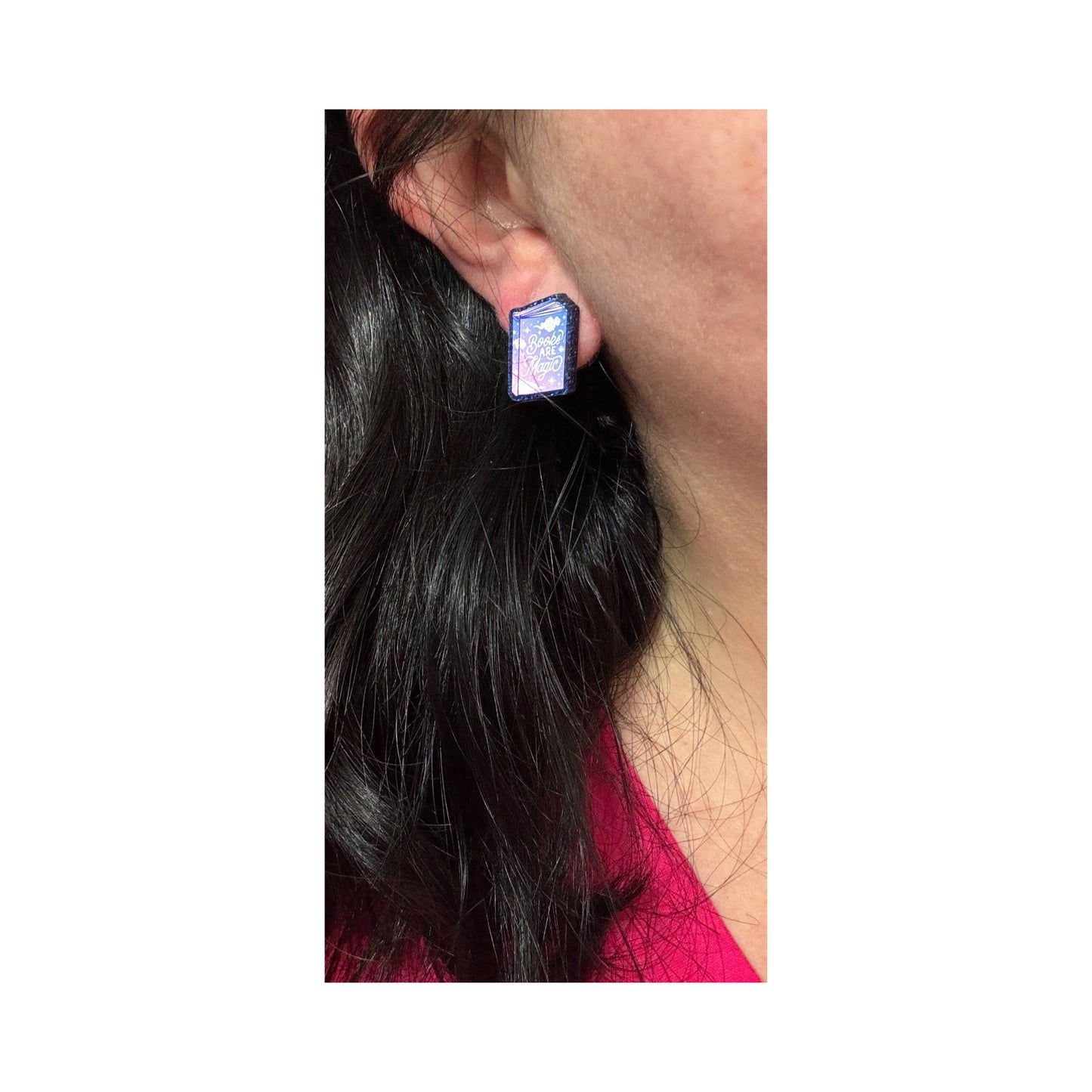 Books Are Magic Post Earrings