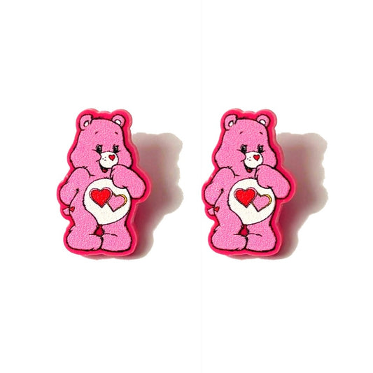Sweetheart Rainbow Bear Post Earrings