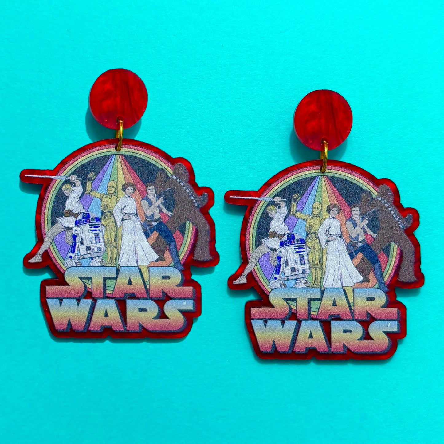 Retro Galactic Rebels Drop Earrings