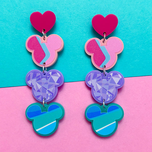 Park Walls Mouse Tiered Drop Earrings