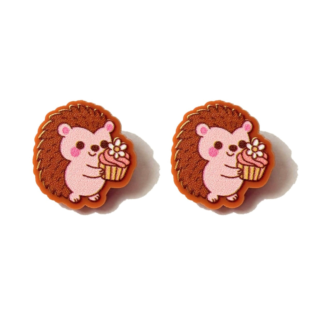 Autumn Hedgehog Post Earrings