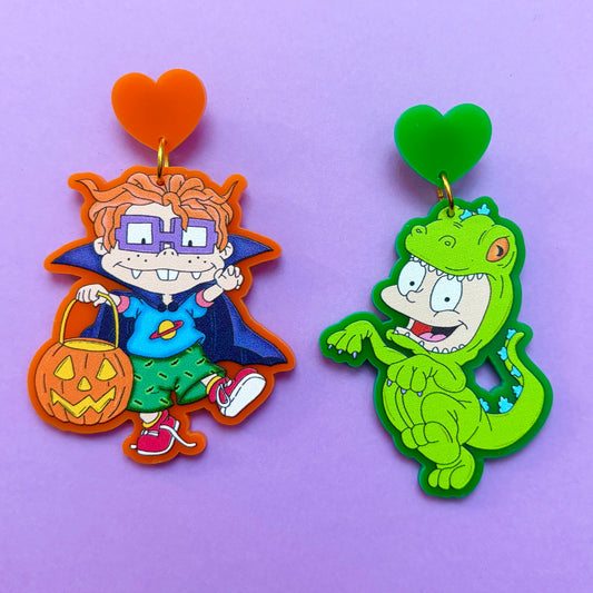 Spooky Tommy & Chucky Drop Earrings