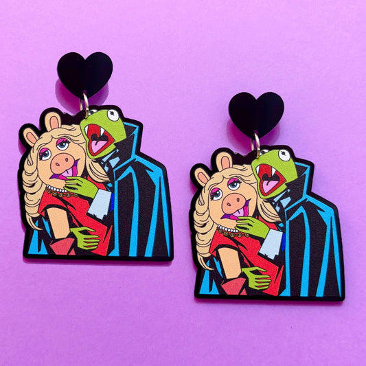 Fangtastic Puppet Love Drop Earrings