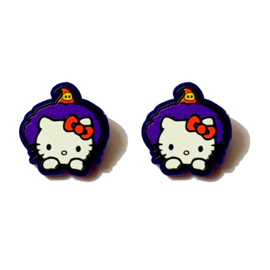 Witchy Kitty Post Earrings