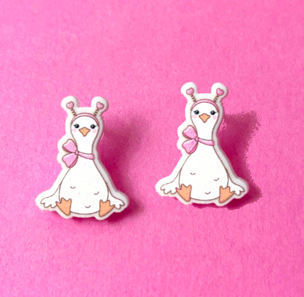 Sweetheart Silly Goose Post Earrings