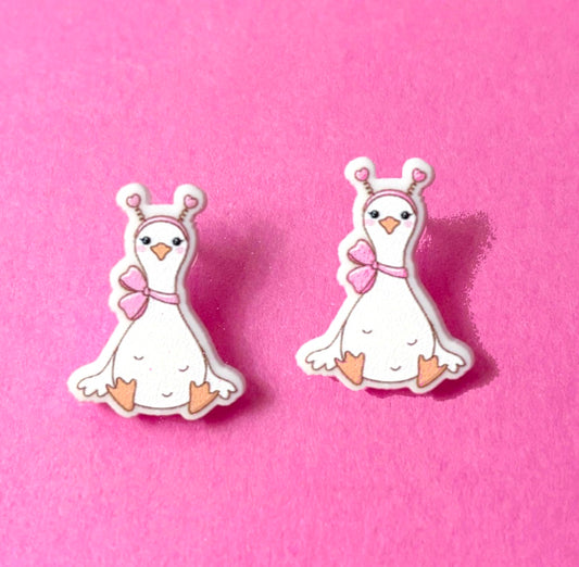 Sweetheart Silly Goose Post Earrings