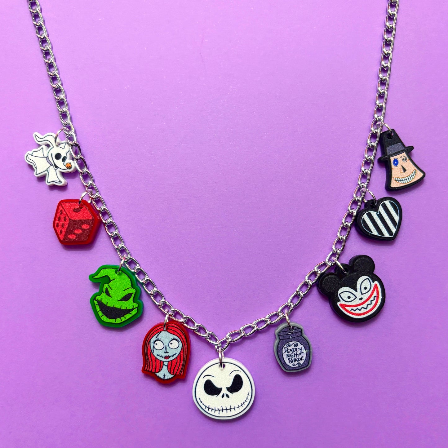 Nightmare Friends Silver Charm Necklace
