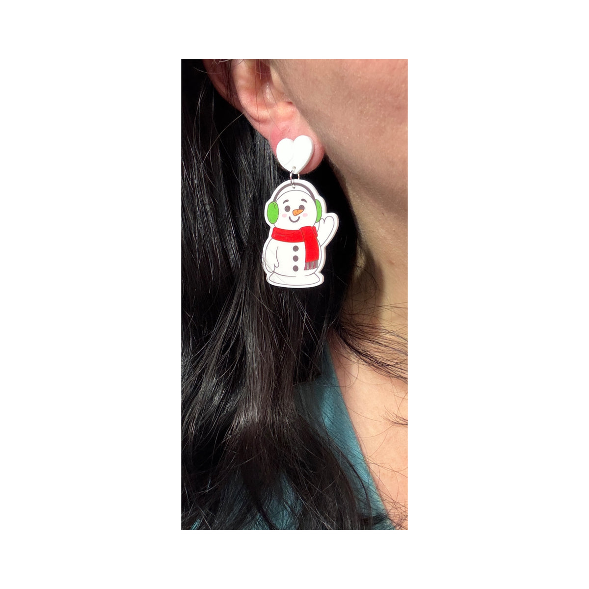 Snowman Cutie Drop Earrings