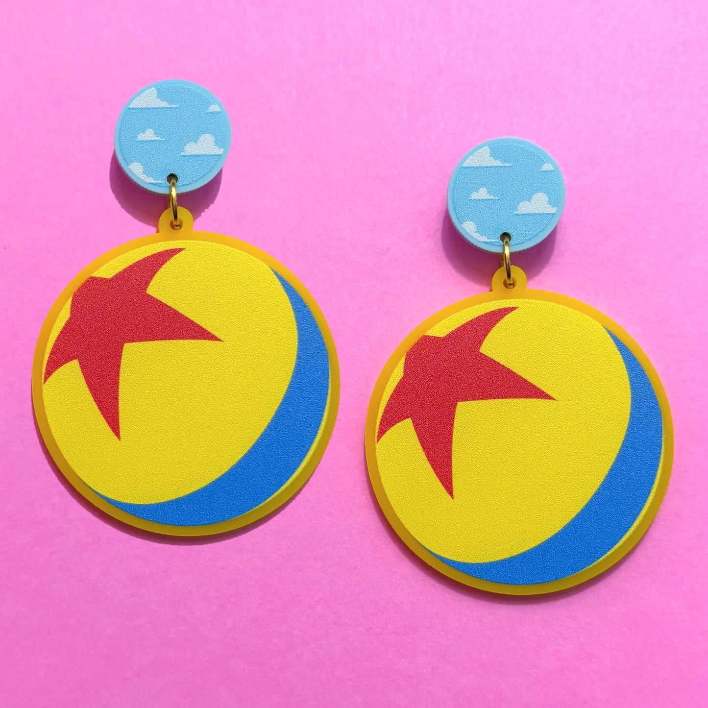 Luxo Ball Inspired Acrylic Drop Earrings