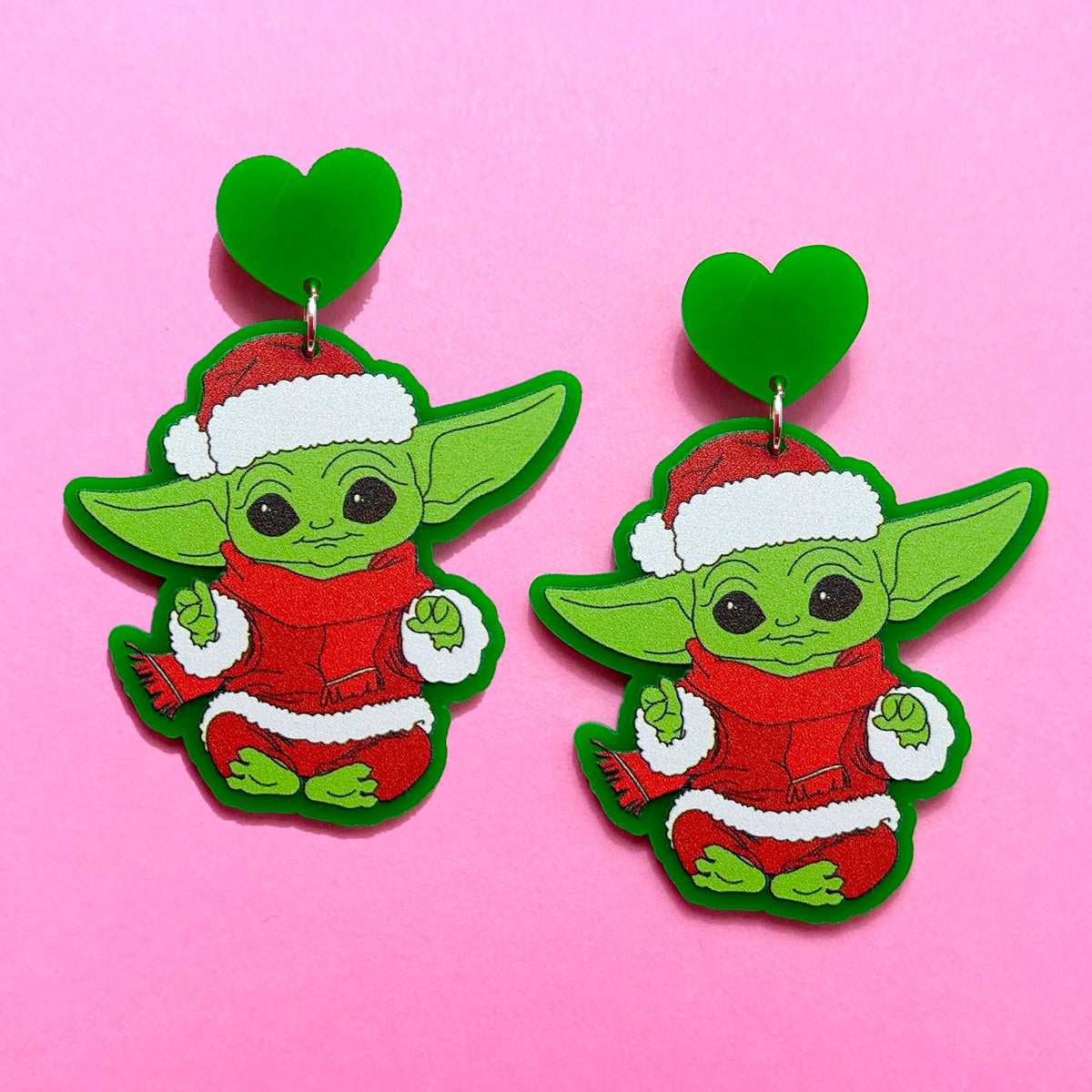 Christmas Space Child Drop Earrings