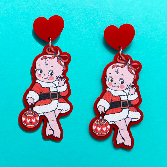 Santa Cutie Doll Drop Earrings