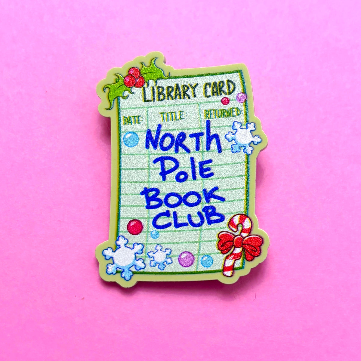 North Pole Book Club Pin