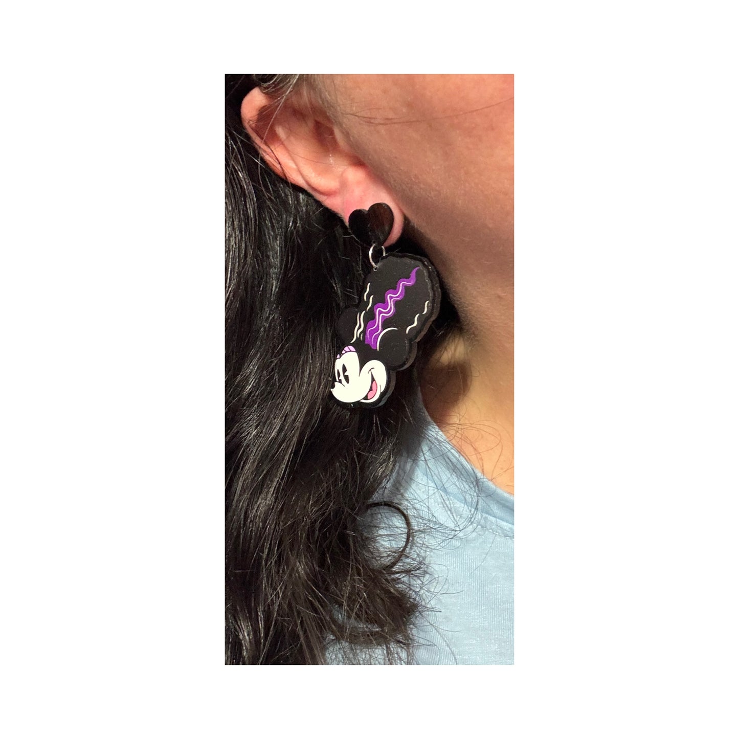 Franky Mouse & Bride Drop Earrings