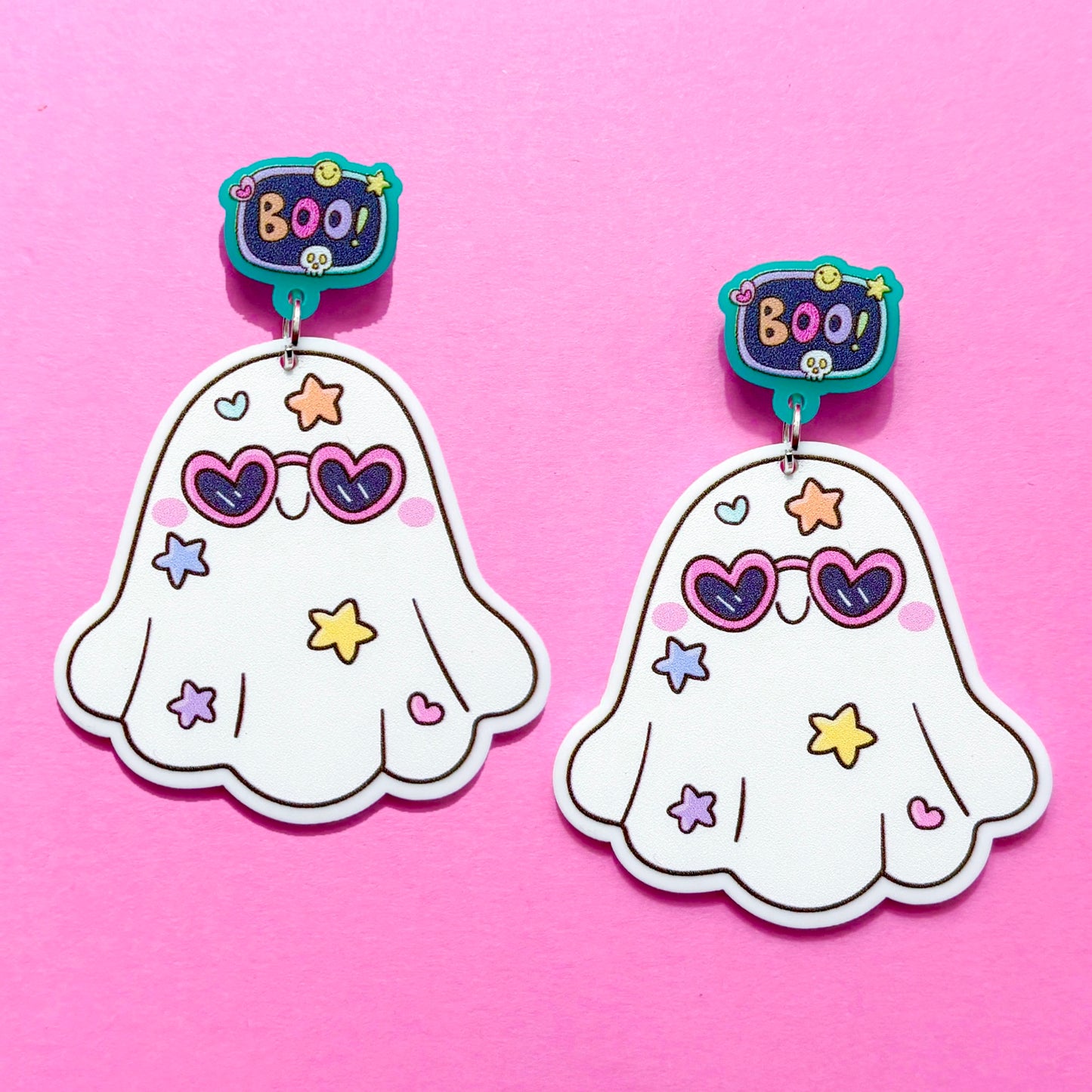Y2K 90s Boo Drop Earrings