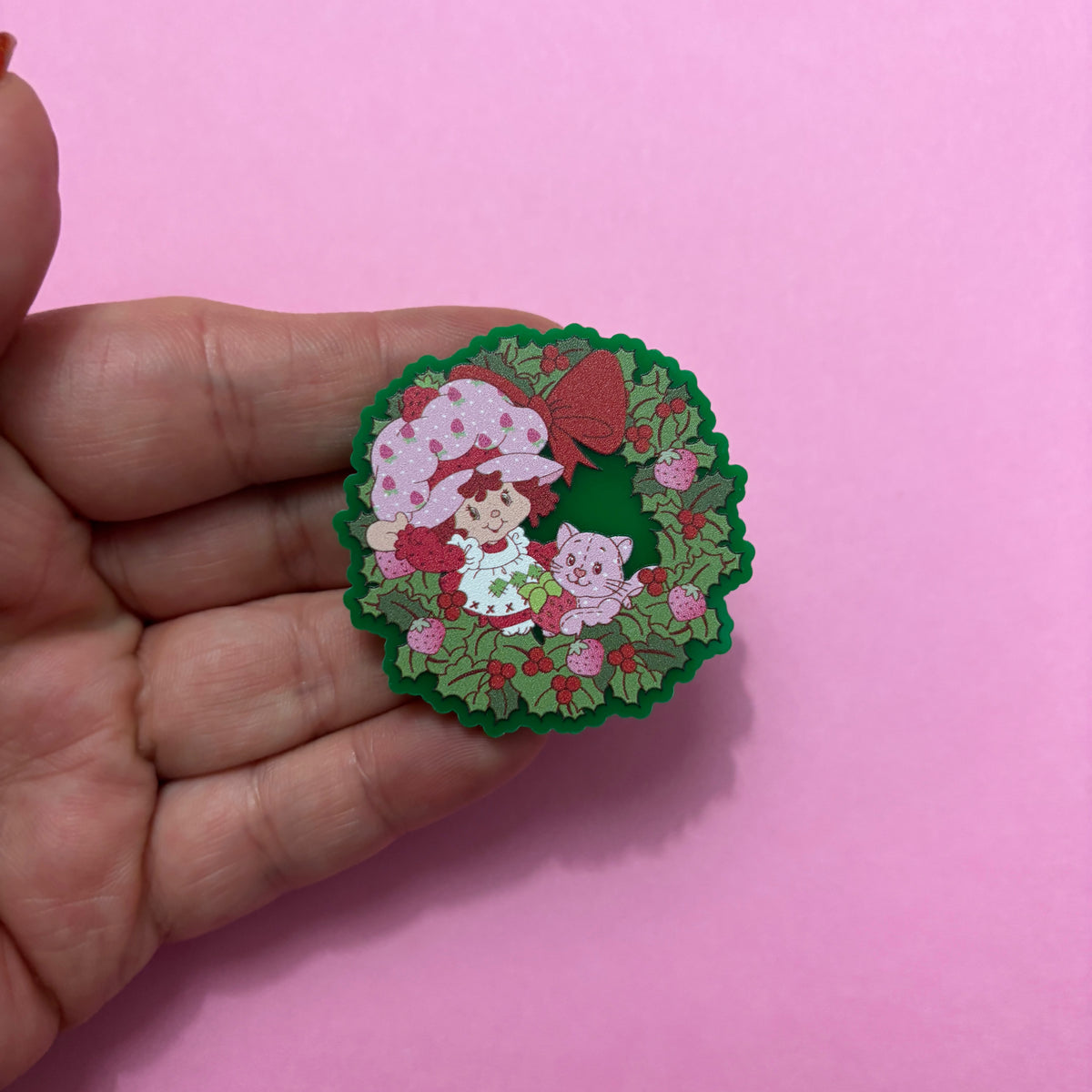Shortcake Cutie & Kitty Wreath Pin