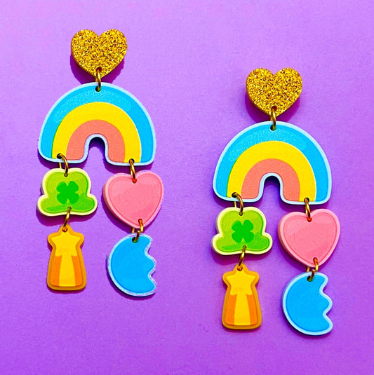 Lucky Charms Tiered Drop Earrings