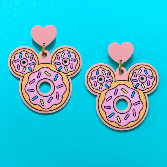 Mouse Donut Drop Earrings