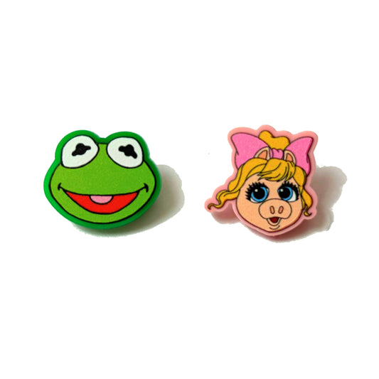 Baby Piggy & Kermie Post Earrings
