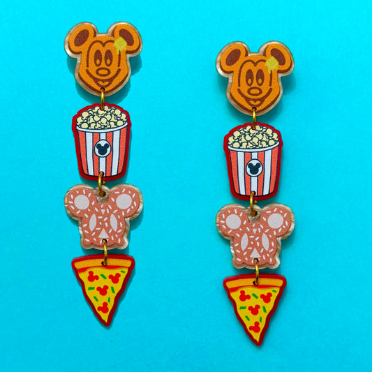 Mouse Snacks Tiered Acrylic Drop Earrings
