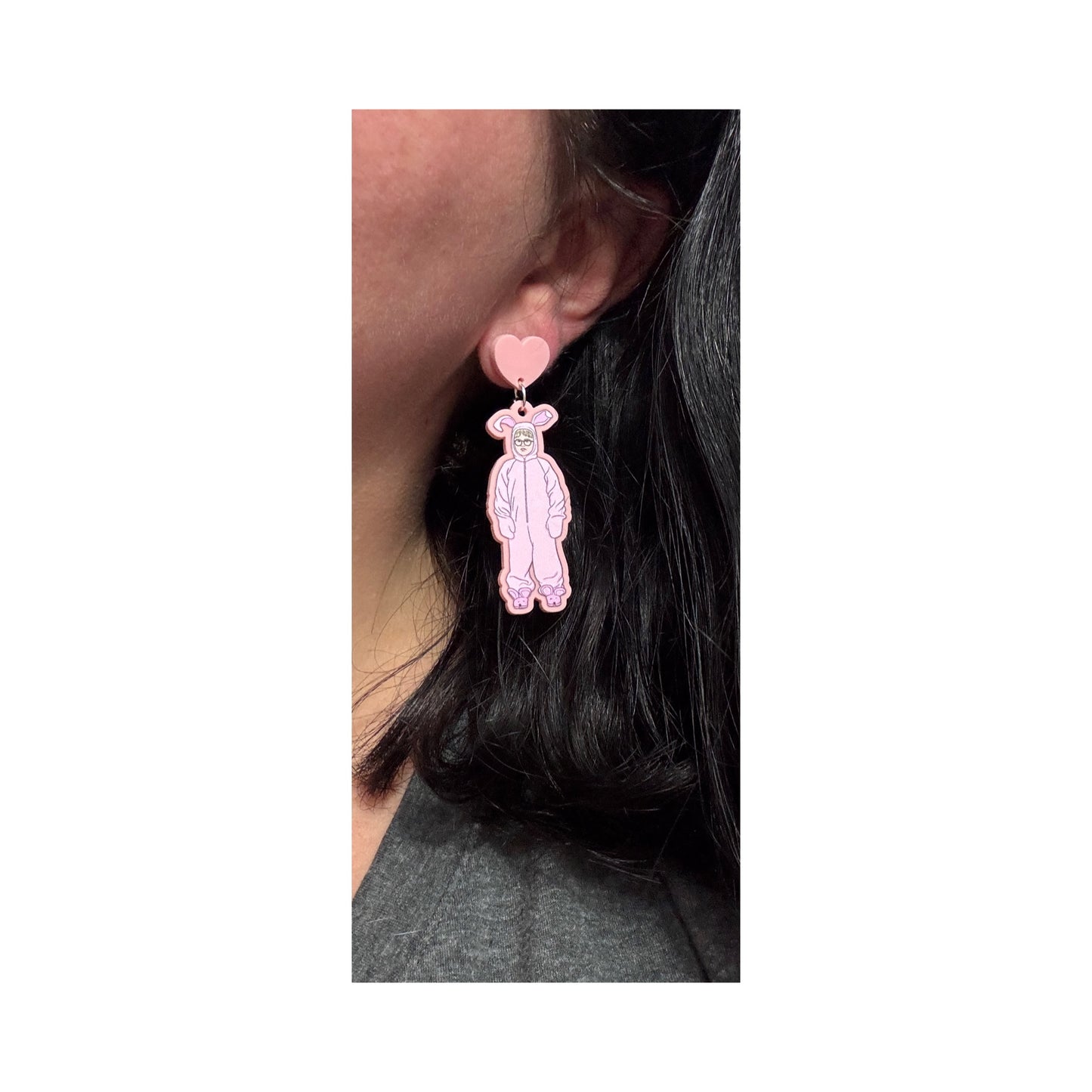 Ralphie Bunny Suit Drop Earrings