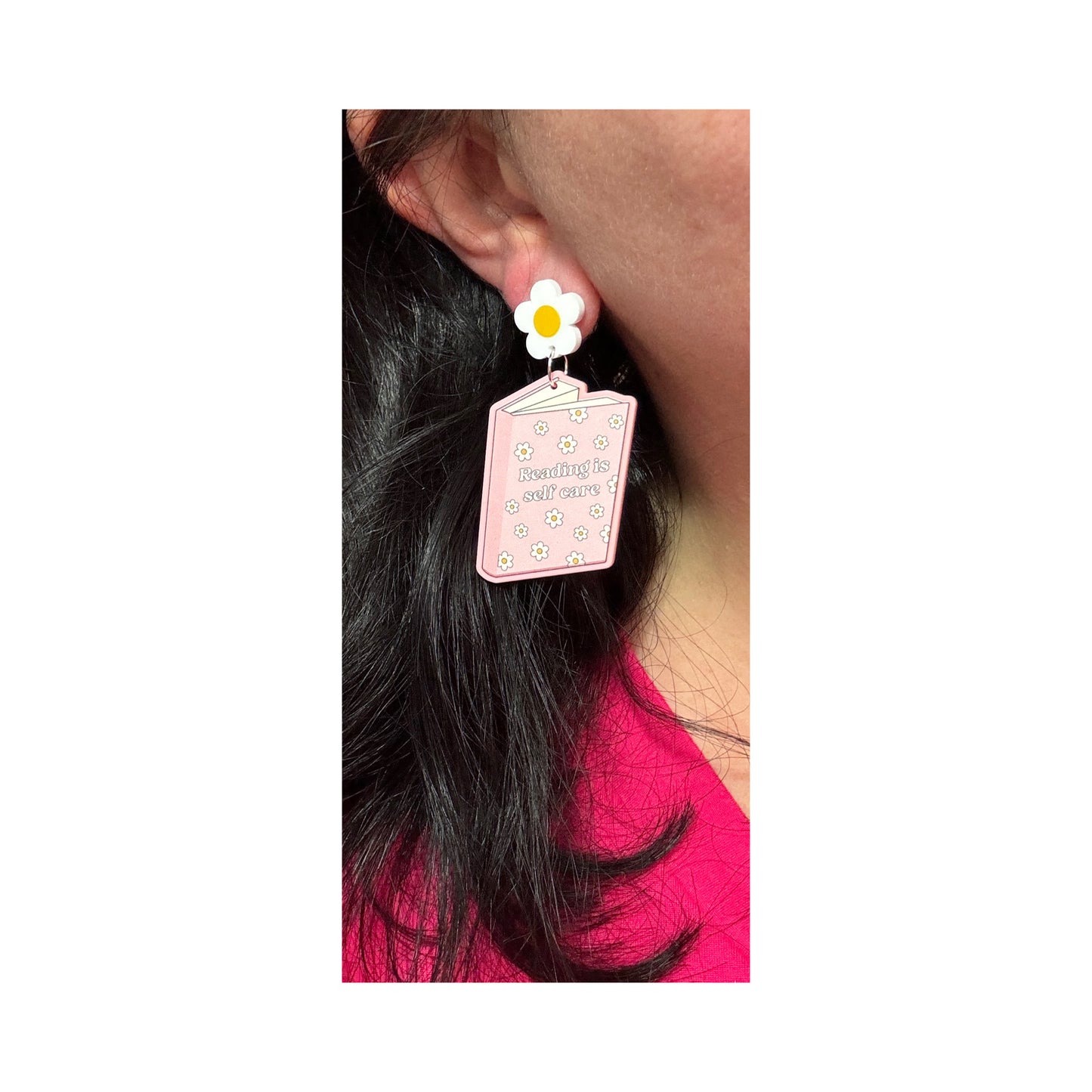 Reading Is Self Care Drop Earrings