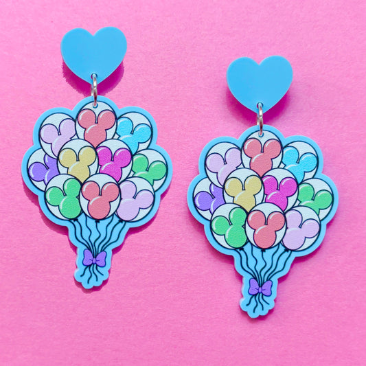 Pastel Mouse Balloons Drop Earrings